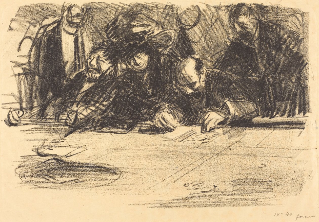 Aan de speeltafel door Jean-Louis Forain
