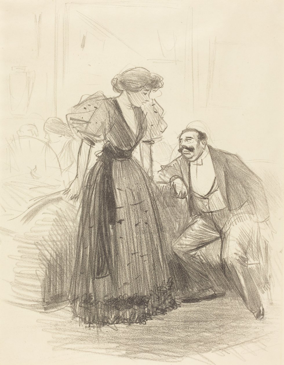 Op een avondfeest door Jean-Louis Forain