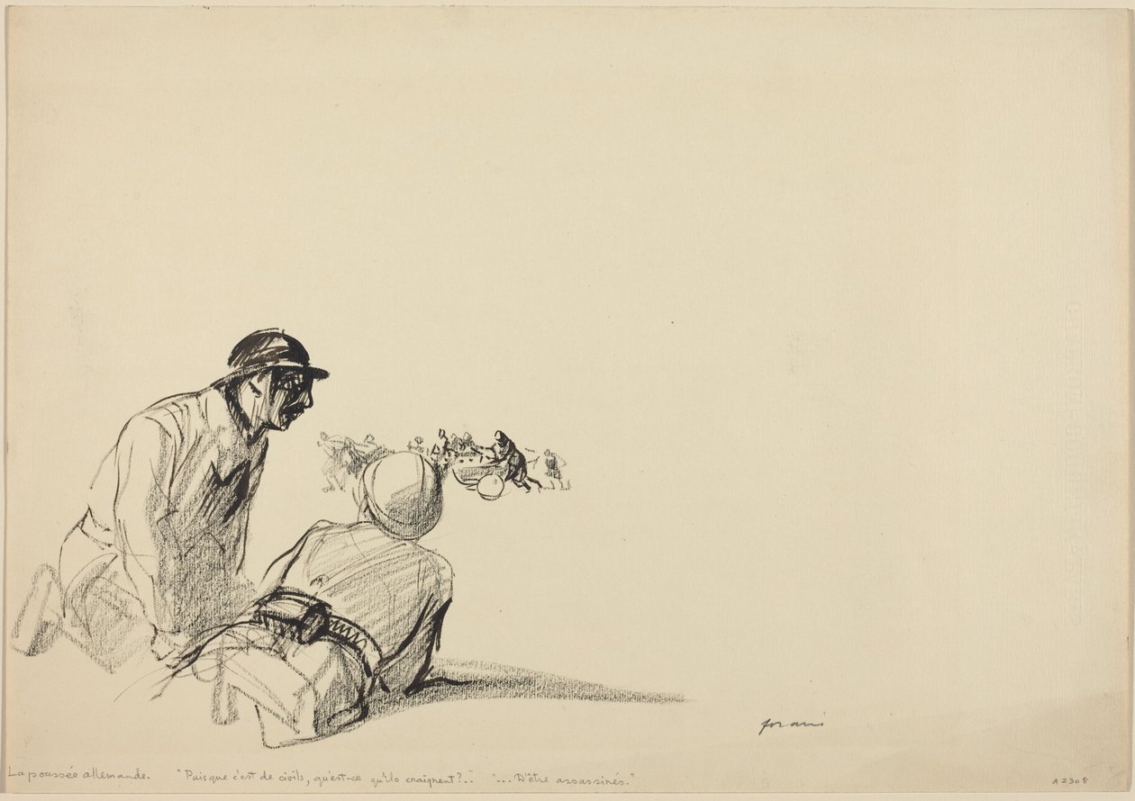 Duitse opmars door Jean-Louis Forain