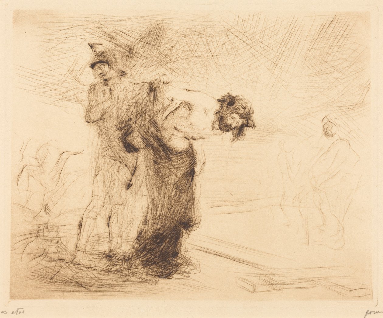 Christus ontdaan van zijn kleding (Christ Stripped of His Clothes) door Jean-Louis Forain