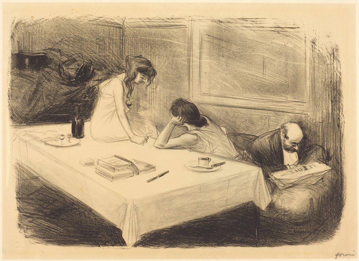 De privékamer (1e plaat) (The Private Room) (first plate) door Jean-Louis Forain