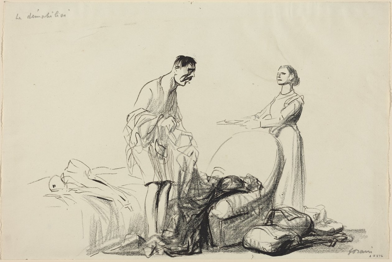 De gedemobiliseerde soldaat door Jean-Louis Forain