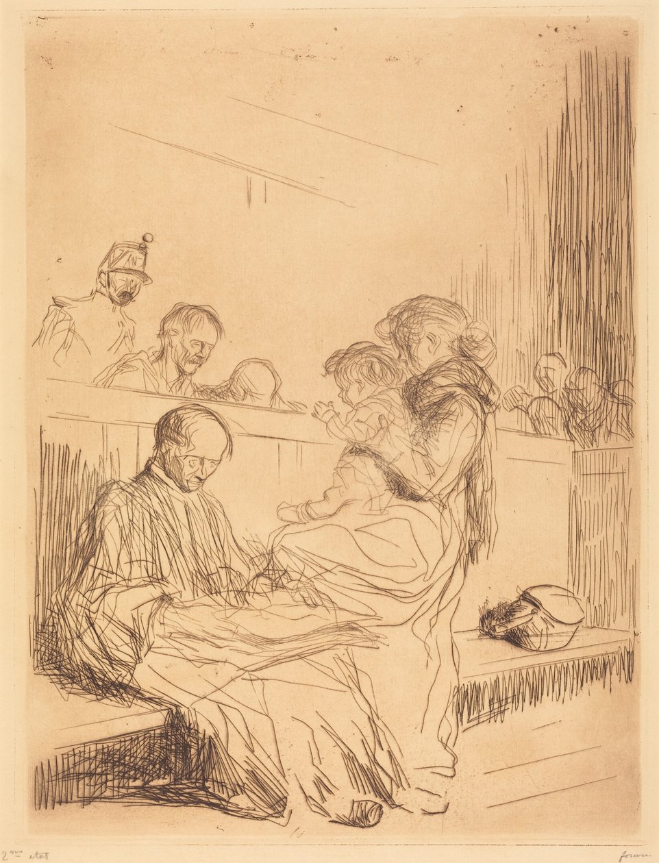 De beklaagde en het kind door Jean-Louis Forain