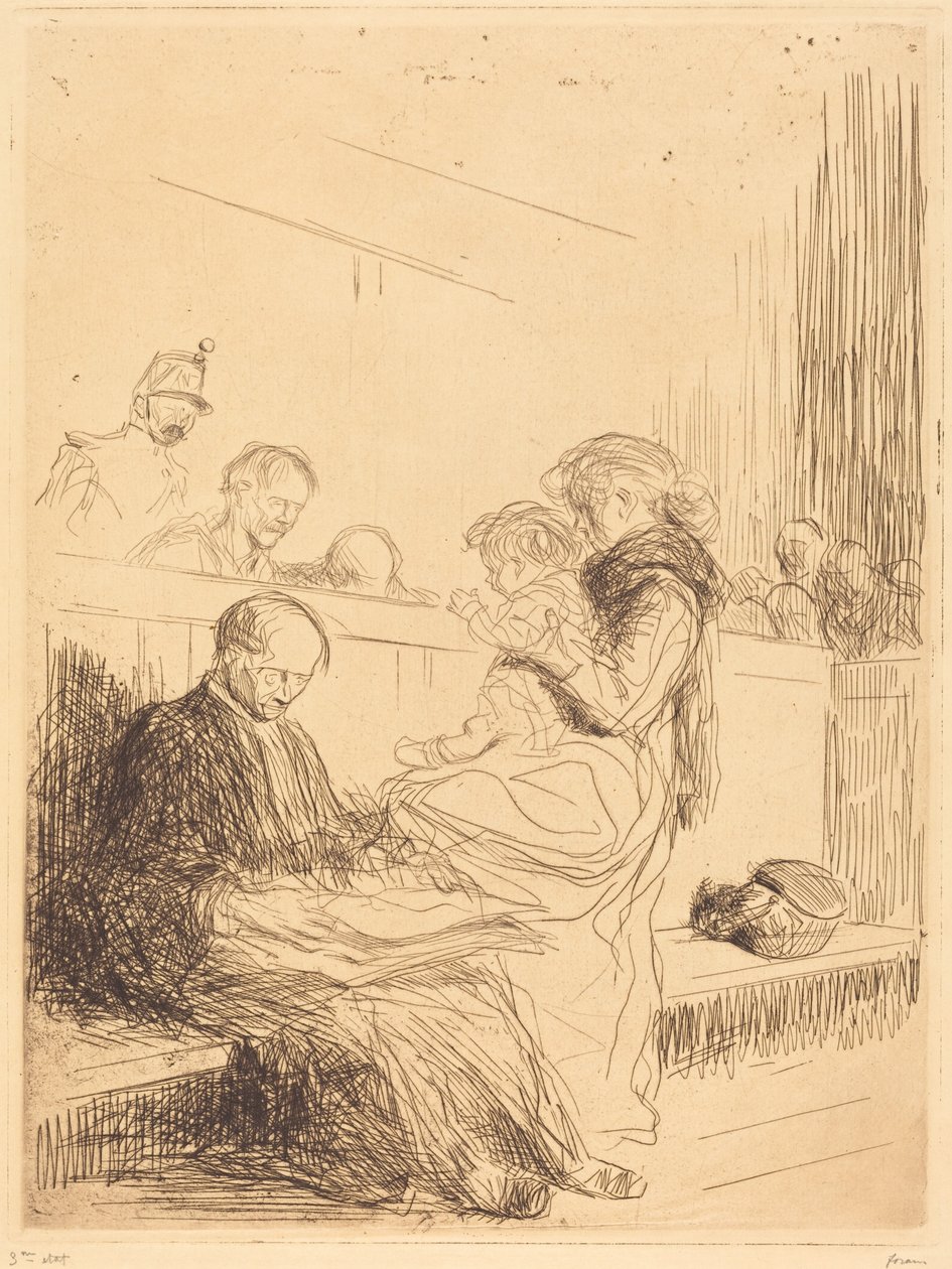 De beklaagde en het kind door Jean-Louis Forain