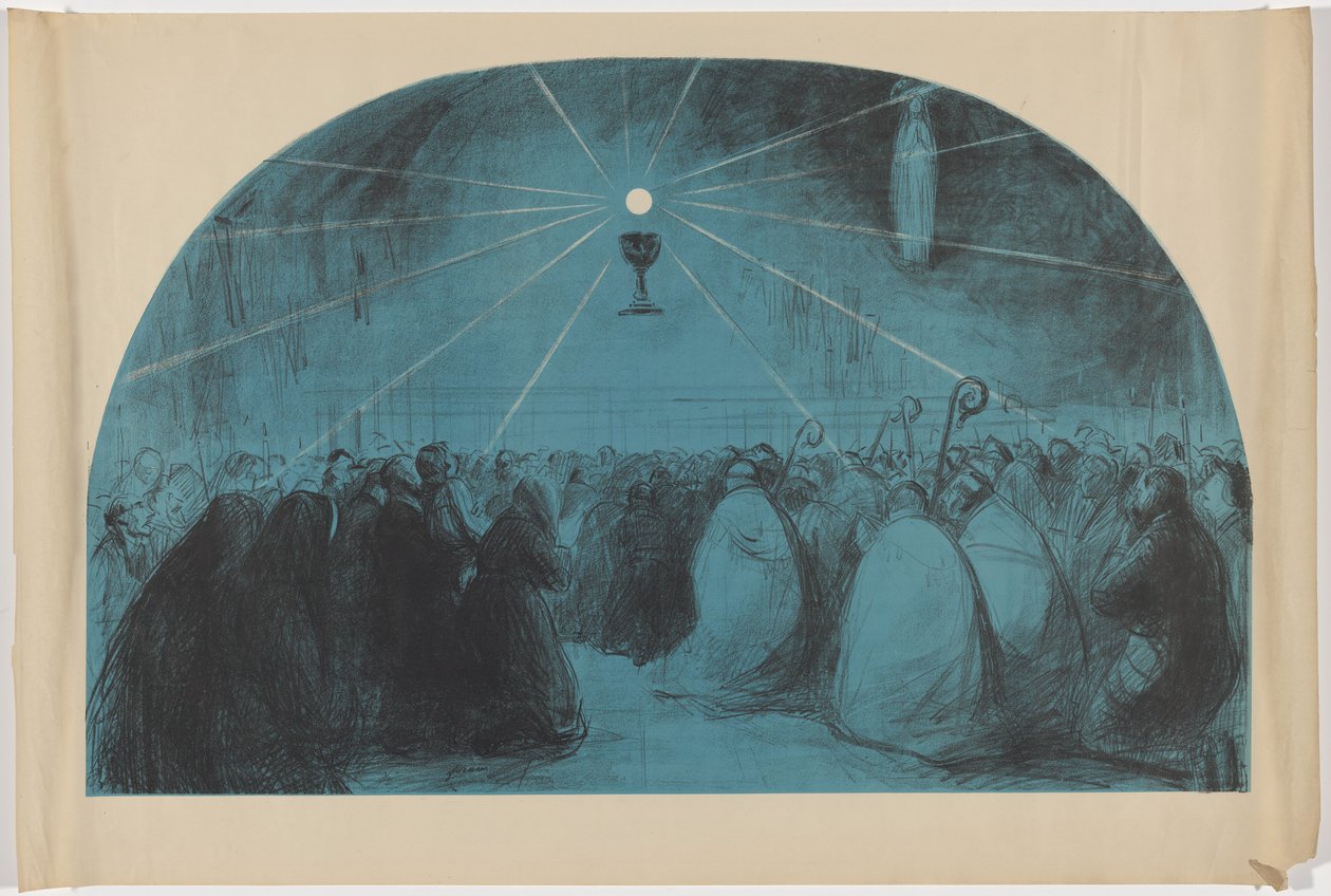 Lourdes, 1914,  25e Internationaal Eucharistisch Congres door Jean-Louis Forain