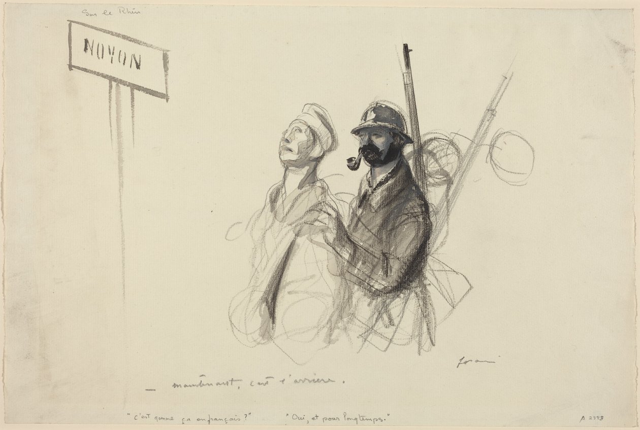Aan de Rijn.  – dat is nu de achterkant. door Jean-Louis Forain
