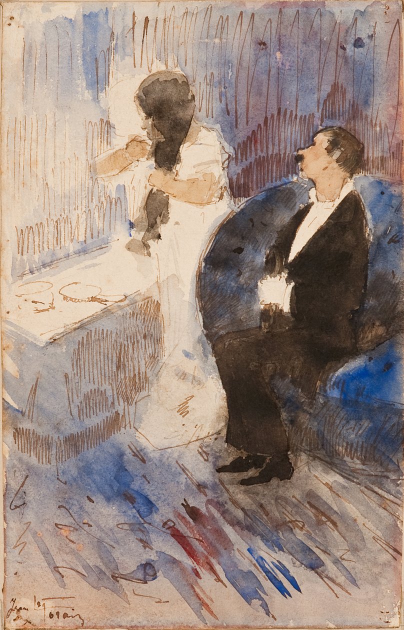 Zonder titel (In de kleedkamer) door Jean-Louis Forain
