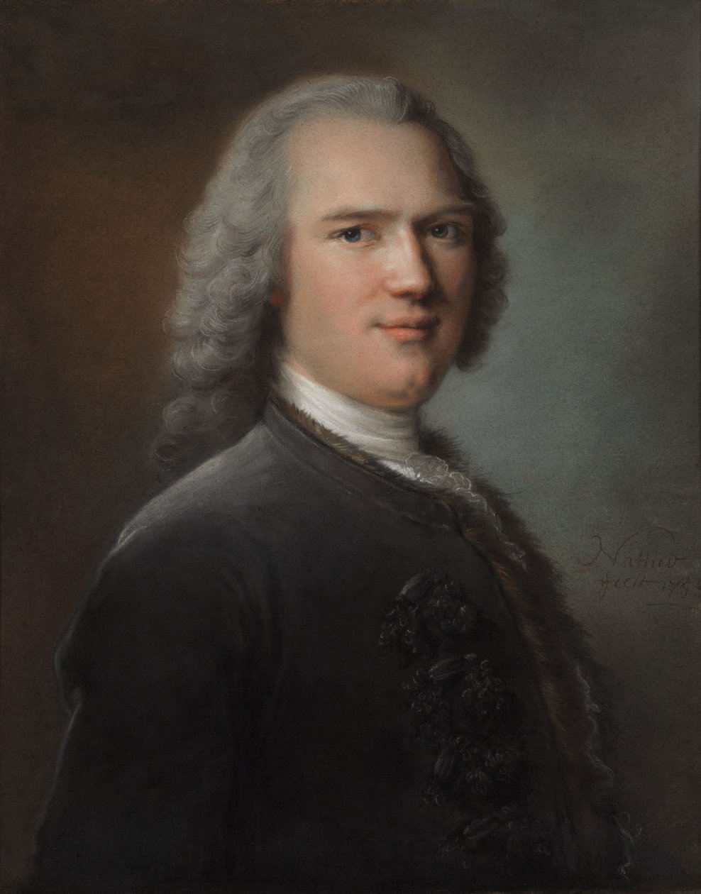 Portret van een onbekende heer door Jean-Marc Nattier