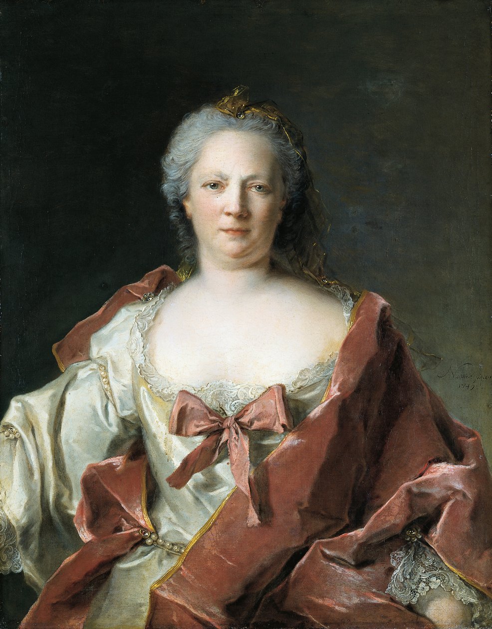 Portret van Anna Elisabeth Leerse door Jean-Marc Nattier