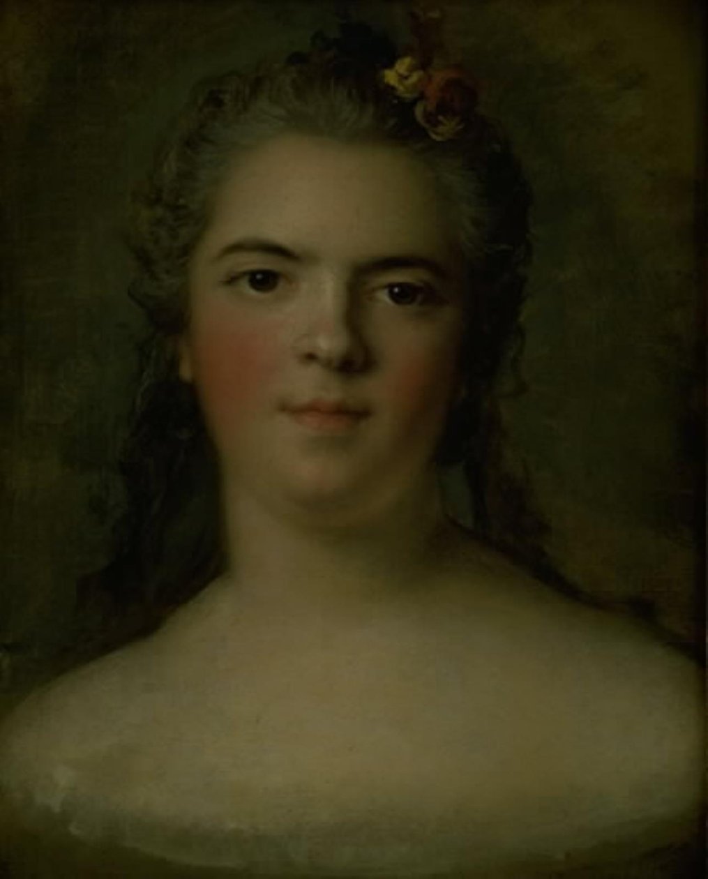 Portret van Louise-Élisabeth de France, dochter van Lodewijk XV "Mme Infante" door Jean-Marc Nattier