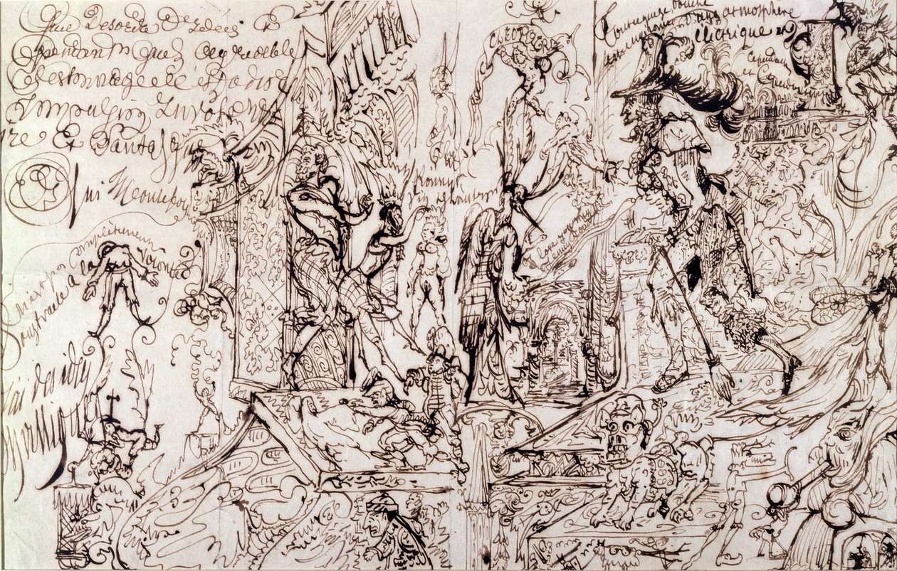 Tekening gemaakt onder invloed van hasj door Jean Martin Charcot