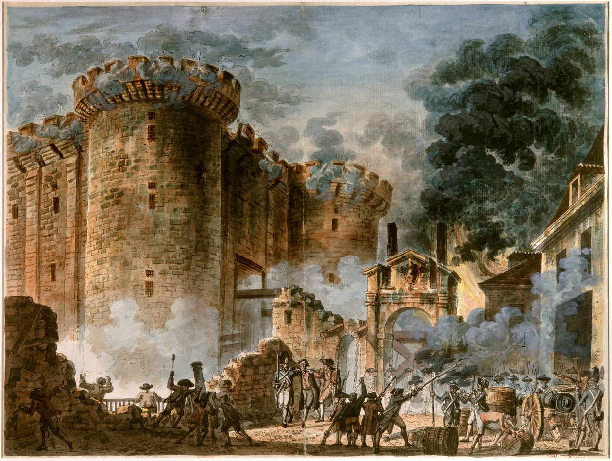De bestorming van de Bastille door Jean-Pierre Houel