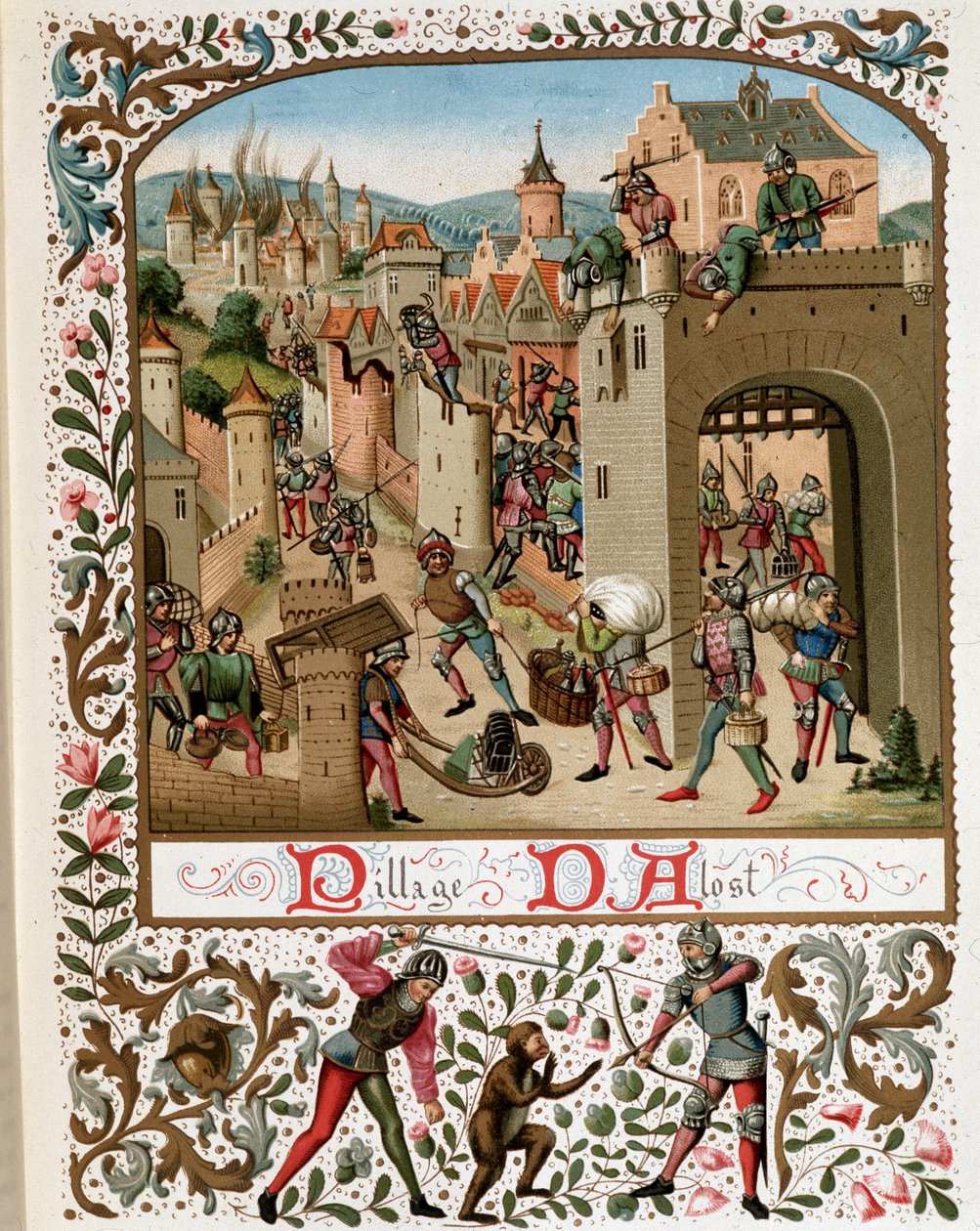 Plundering van Aalst (Vlaams België), Middeleeuwen door Jean (after) Froissart
