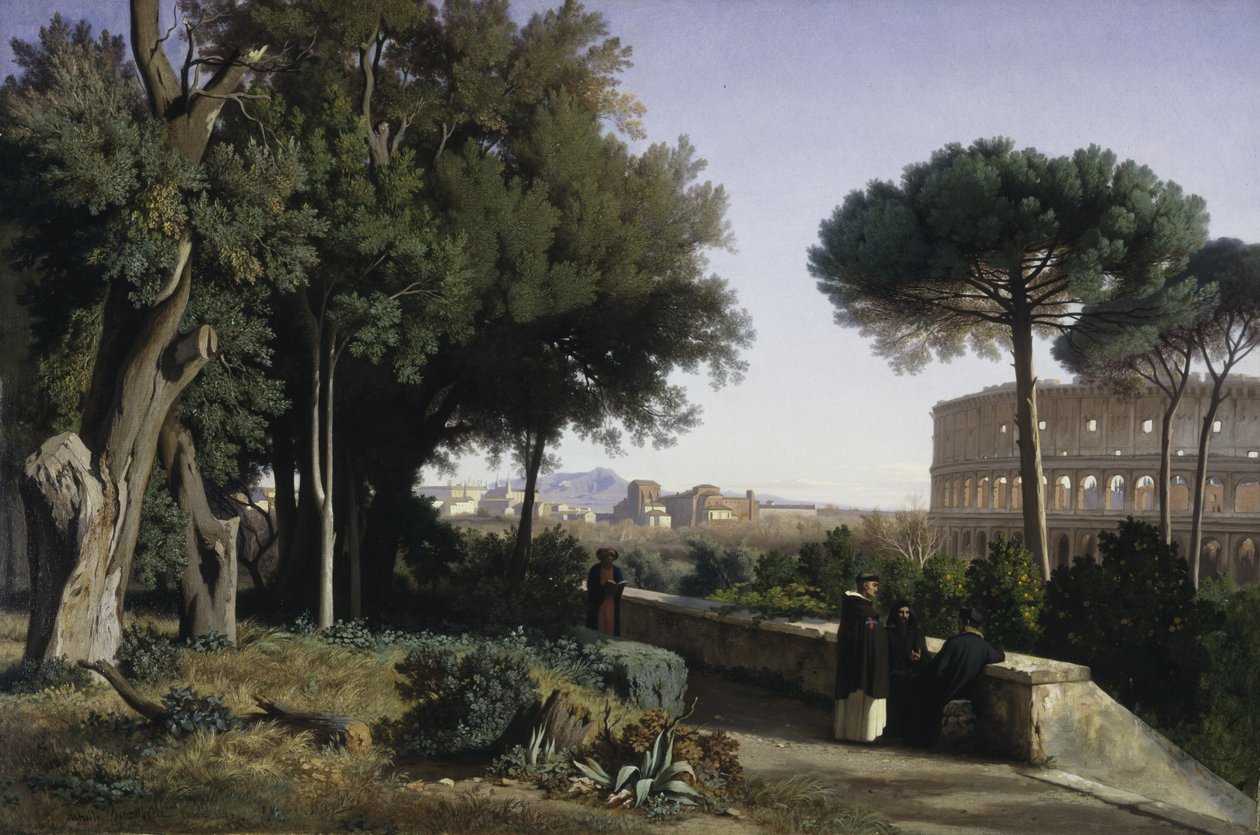 Colosseum Gezien vanaf de Palatijn door Jean Achille Benouville