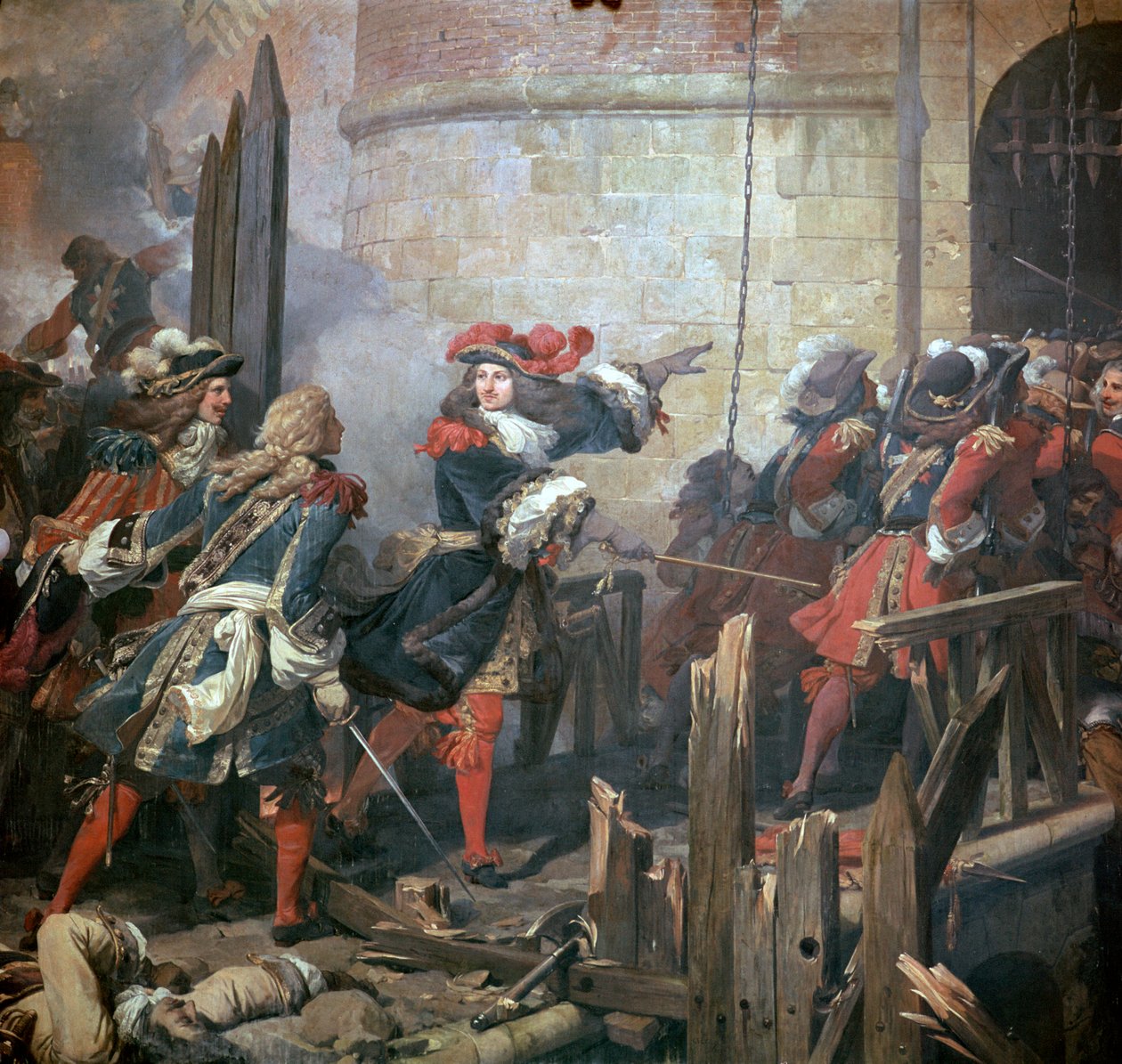 Lodewijk XIV leidt de aanval op Valenciennes, 17e eeuw door Jean Alaux