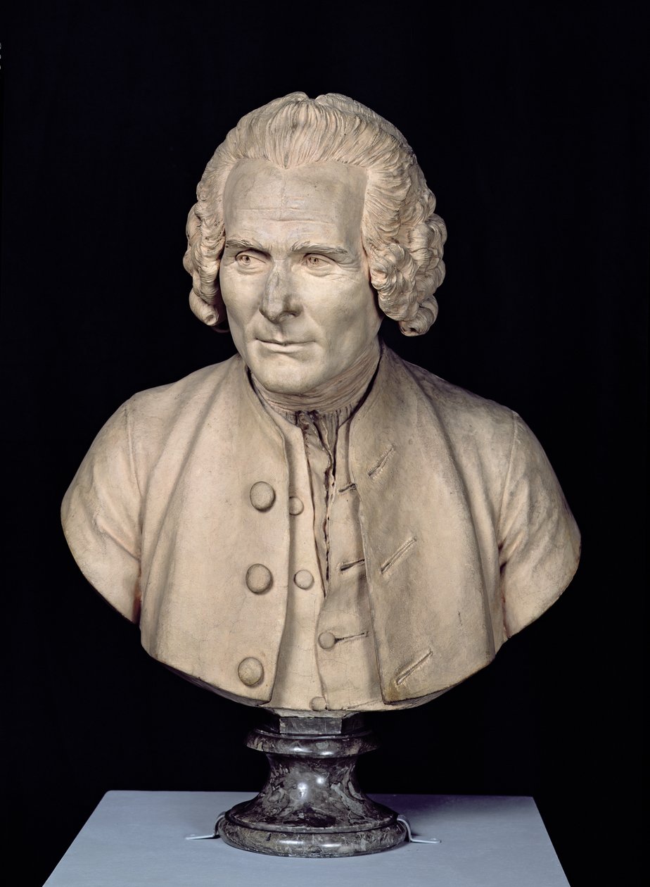 Buste van Jean Jacques Rousseau (1712-78) door Jean Antoine Houdon