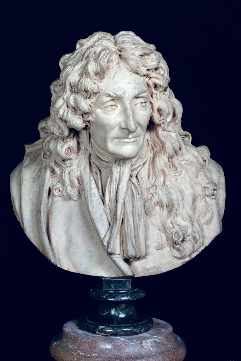 Buste van Jean de La Fontaine, 1692 door Jean Antoine Houdon