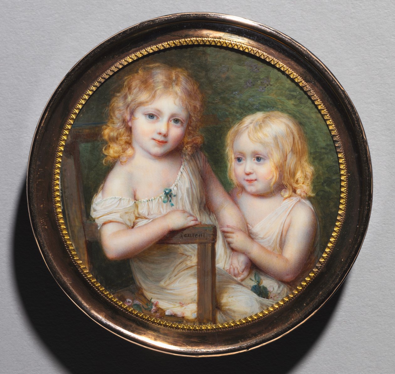 Portret van de kinderen van de kunstenaar Emma en Paul, c. 1795 door Jean Antoine Laurent