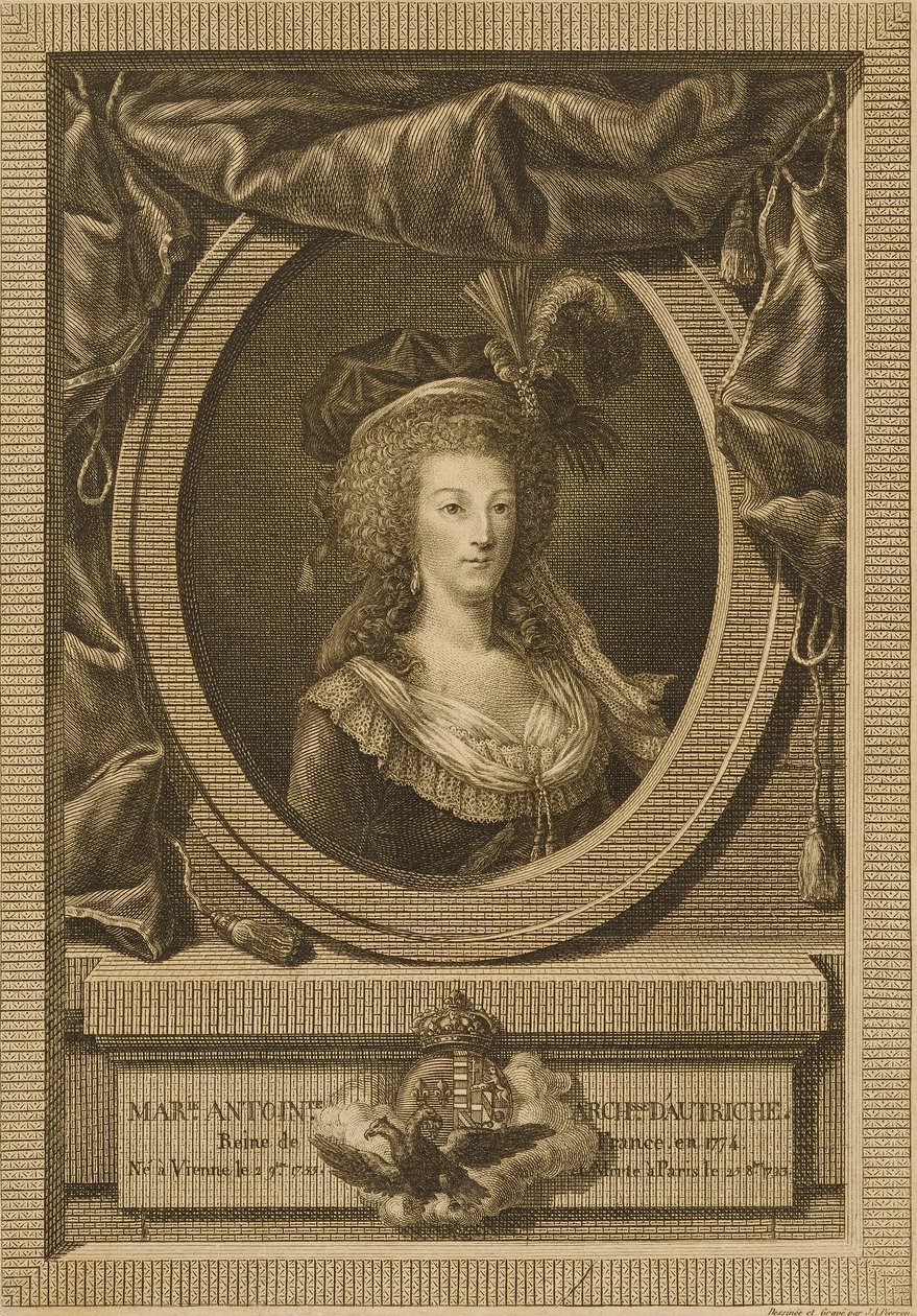 Marie Antoinette, hertogin van Oostenrijk door Jean Antoine Pierron