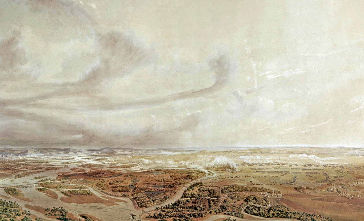 Slag bij Wagram (5-6 juli 1809): Franse overwinning tegen de Oostenrijkers door Jean Antoine Simeon Fort