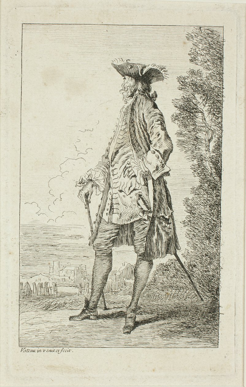 Modefiguren door Jean-Antoine Watteau