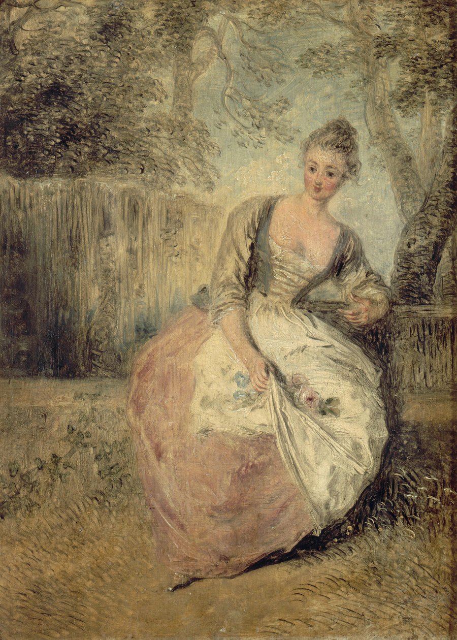 De ongeruste minnaar door Jean Antoine Watteau