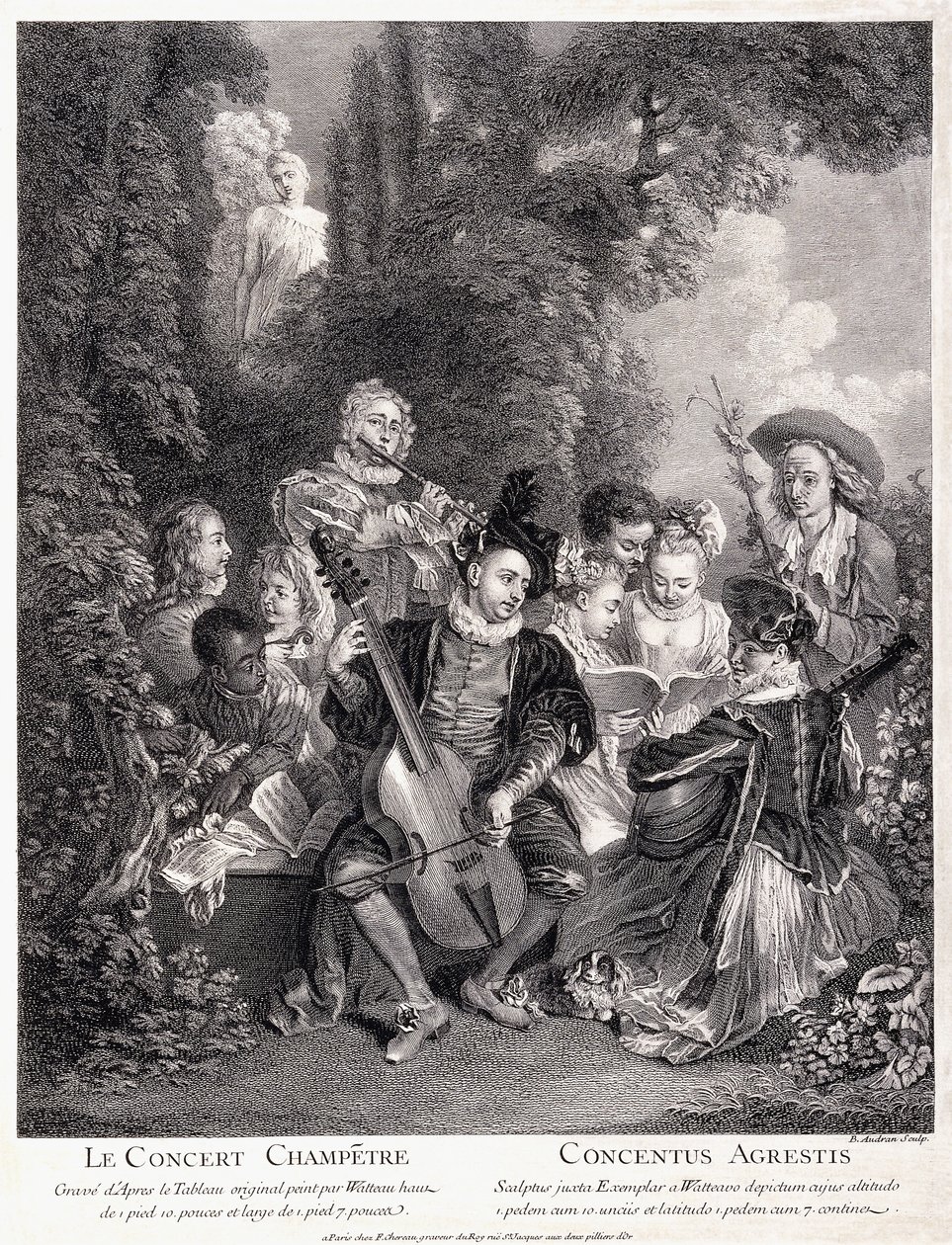 Le Concert Champetre, 1735 door Jean-Antoine Watteau