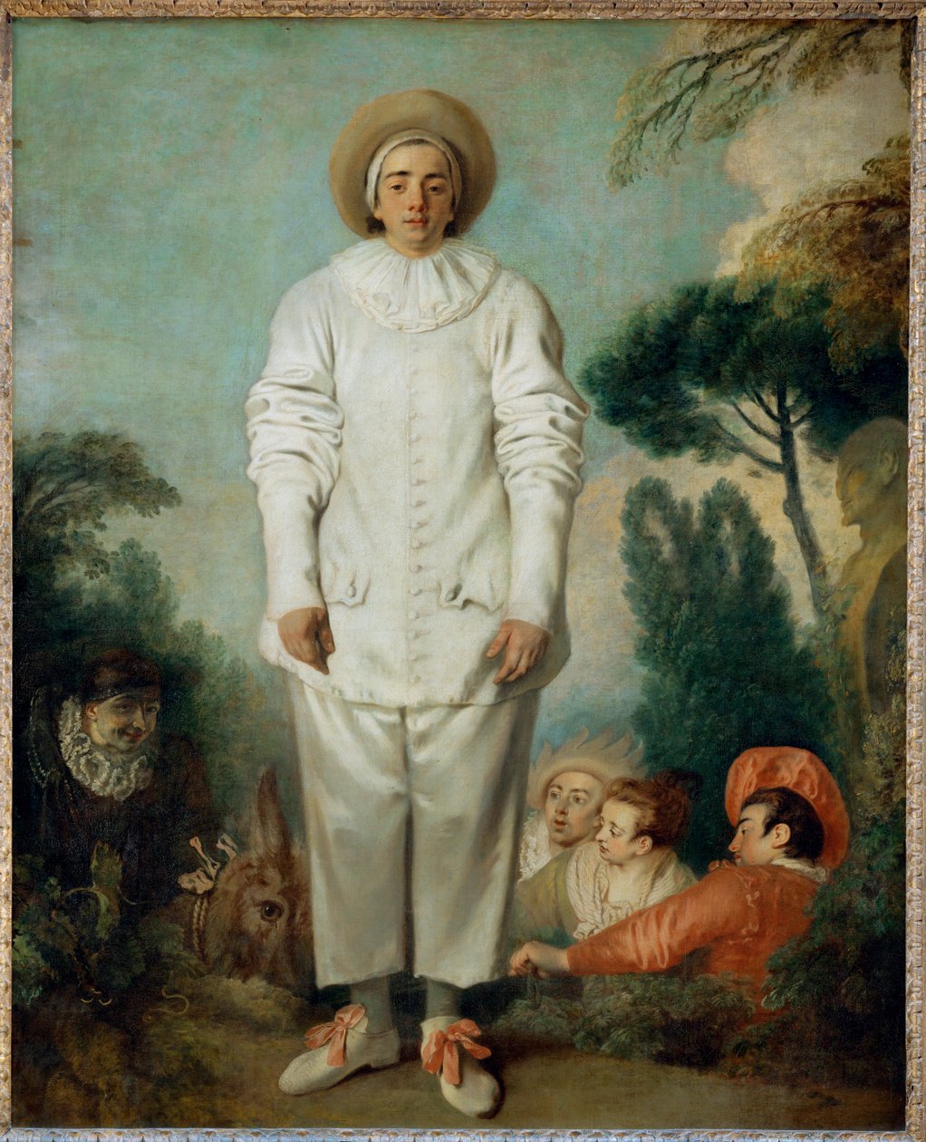 Pierrot, vroeger bekend als Gilles ... door Jean Antoine Watteau