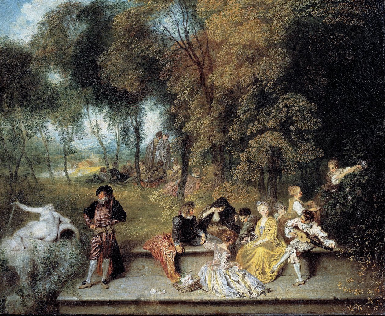 De geneugten van de liefde door Jean Antoine Watteau