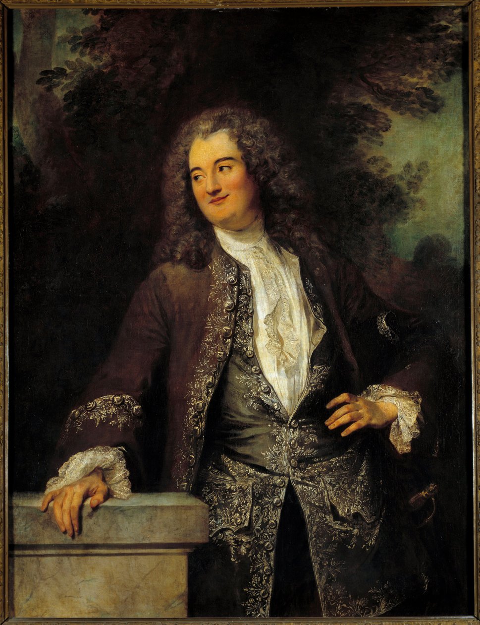 Portret van een heer door Jean Antoine Watteau