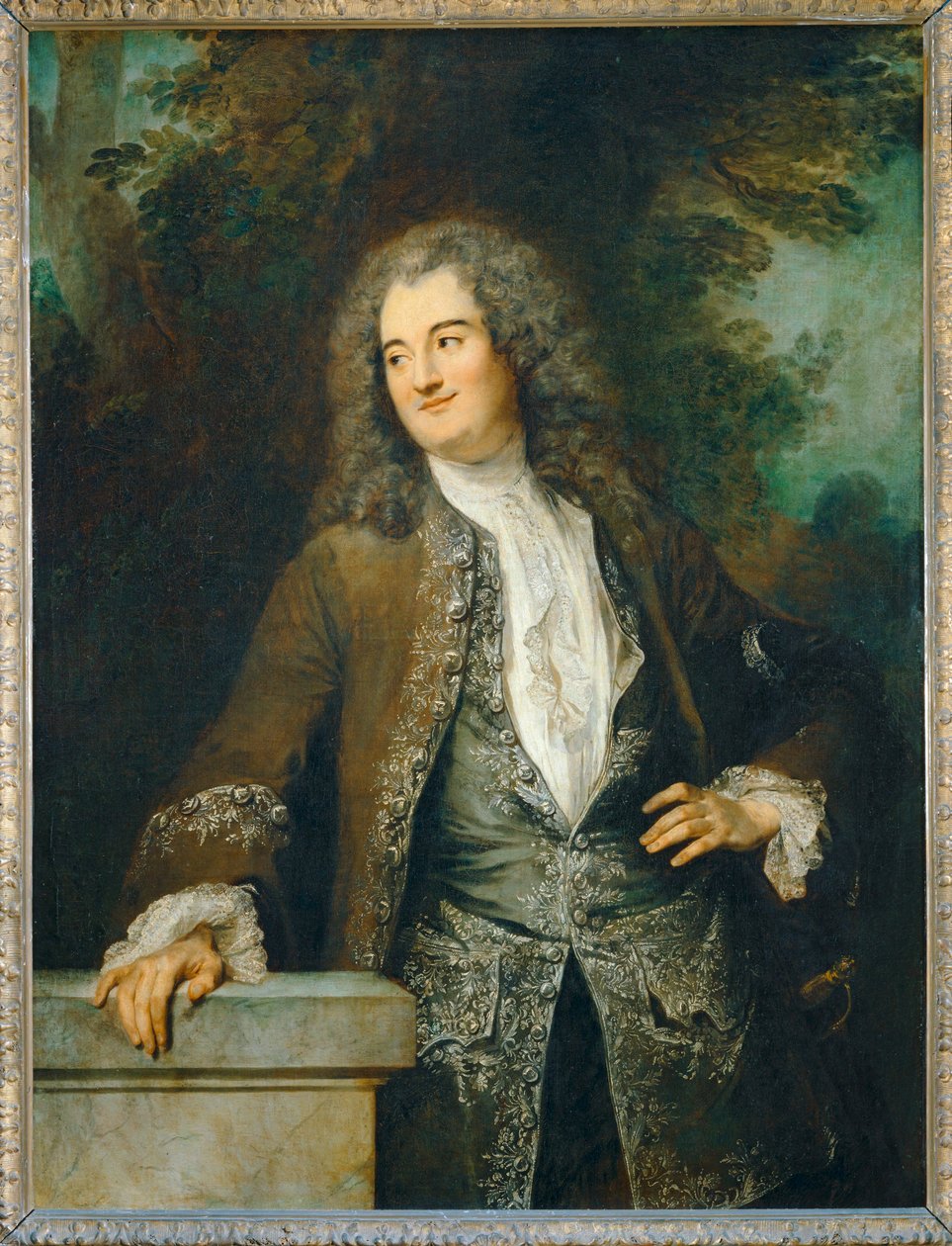 Portret van een edelman ... door Jean Antoine Watteau