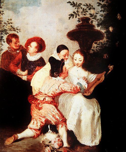 Studie voor De Verteller door Jean-Antoine Watteau