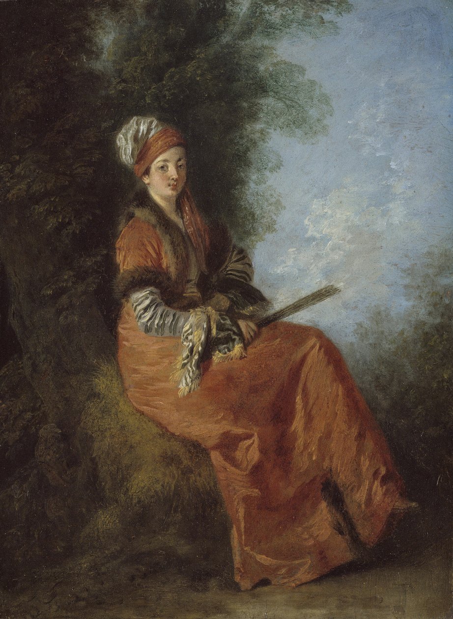 De Dromer La Rêveuse, 1712-1714 door Jean-Antoine Watteau