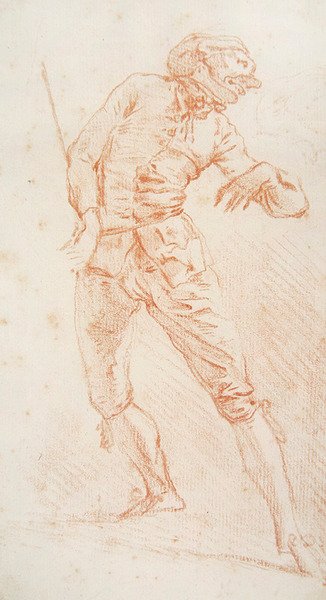 De Zwaardvechter door Jean Antoine Watteau