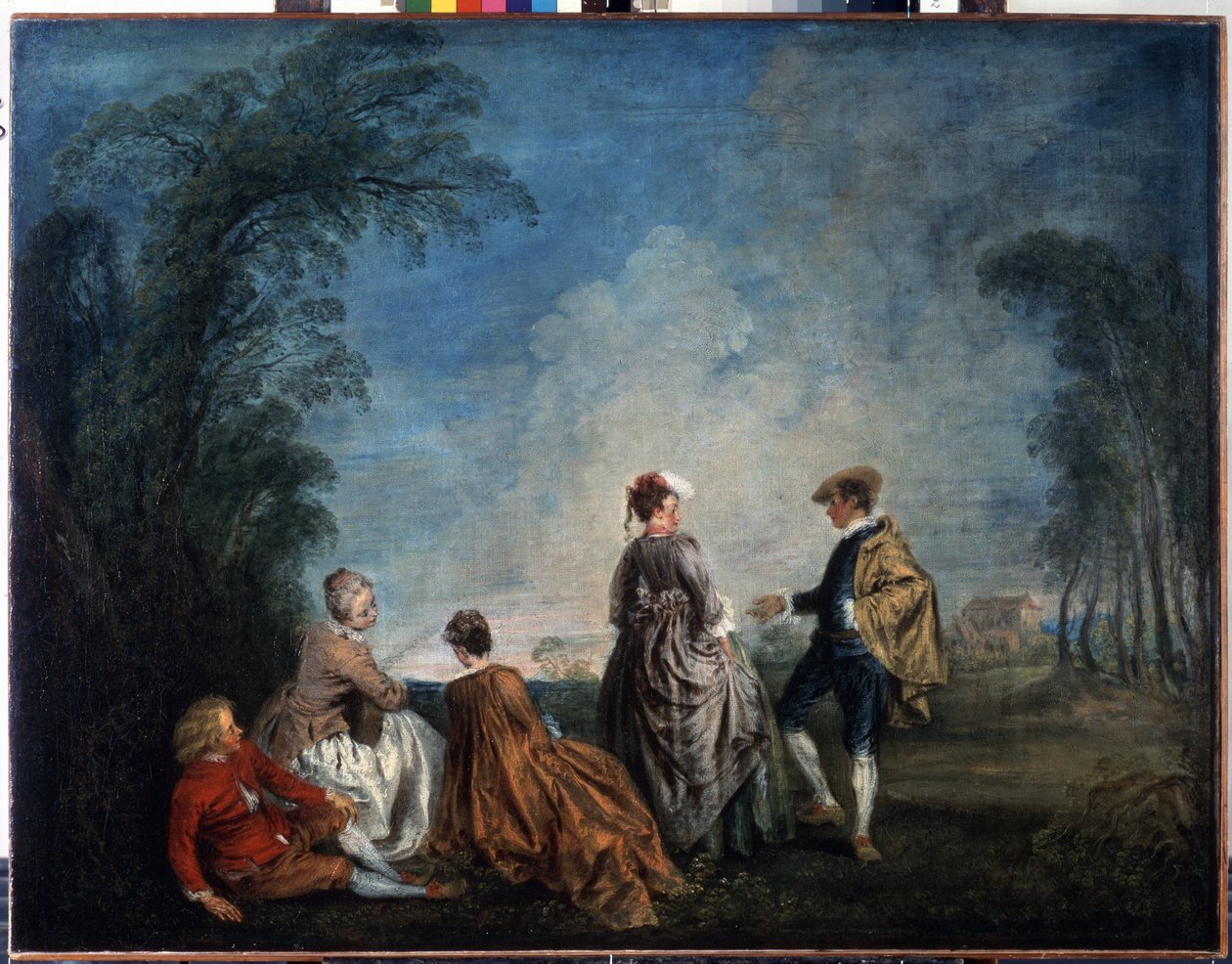 Een gênant voorstel door Jean Antoine Watteau