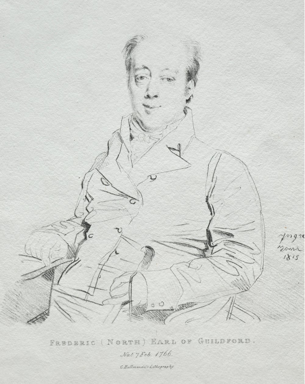Frederic 5e Graaf van Guilford, 1815 door Jean Auguste Dominique Ingres