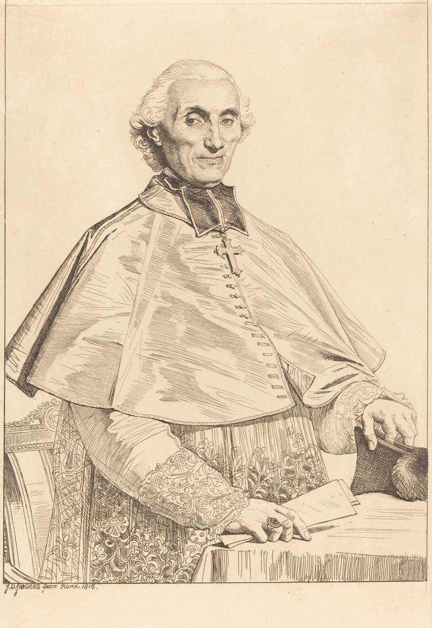 Gabriel Cortois de Pressigny door Jean Auguste Dominique Ingres
