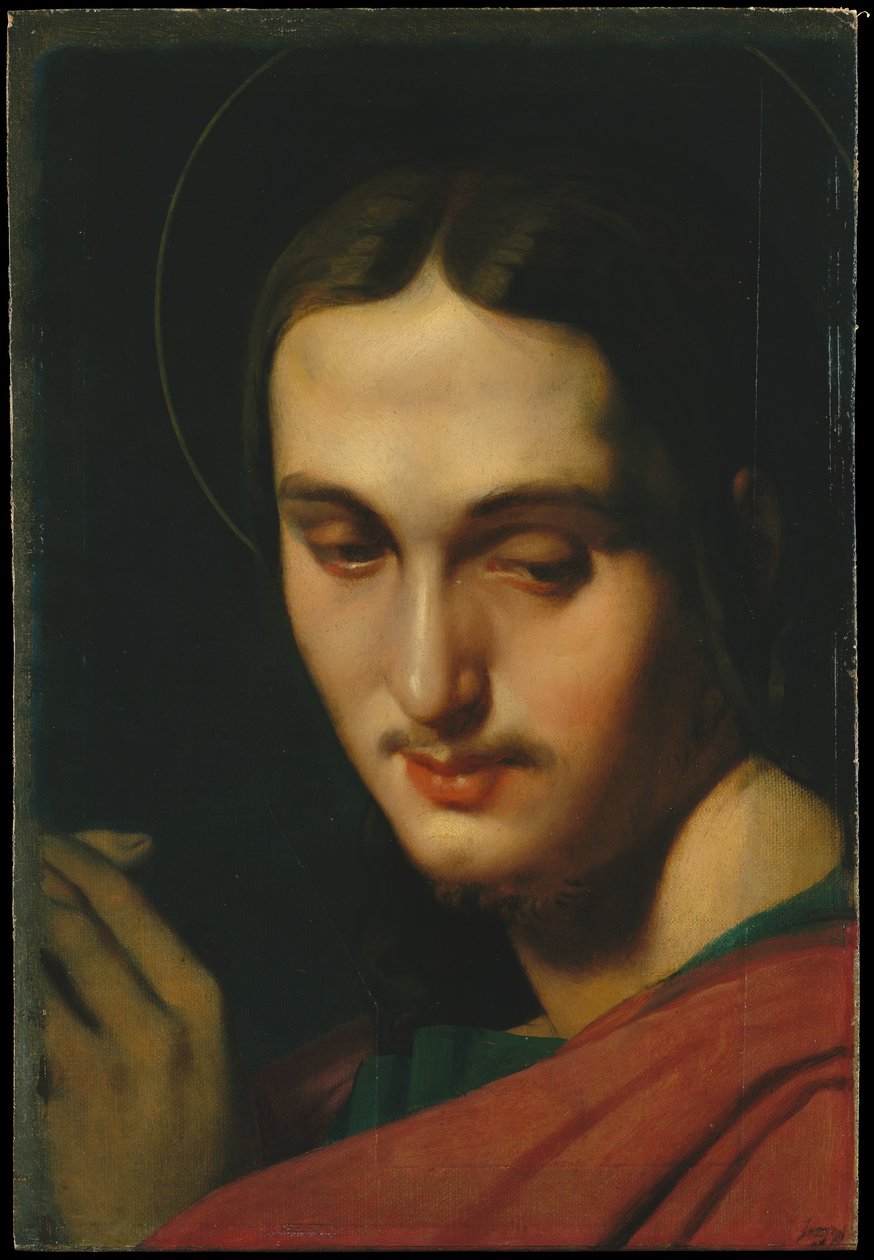 Hoofd van de heilige Johannes de Evangelist door Jean Auguste Dominique Ingres