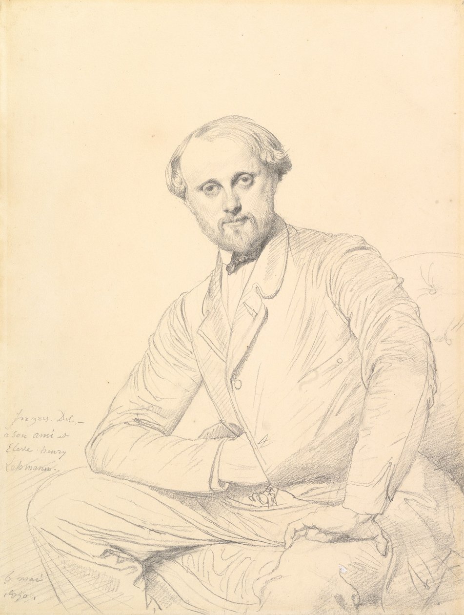 Henri Lehmann door Jean Auguste Dominique Ingres