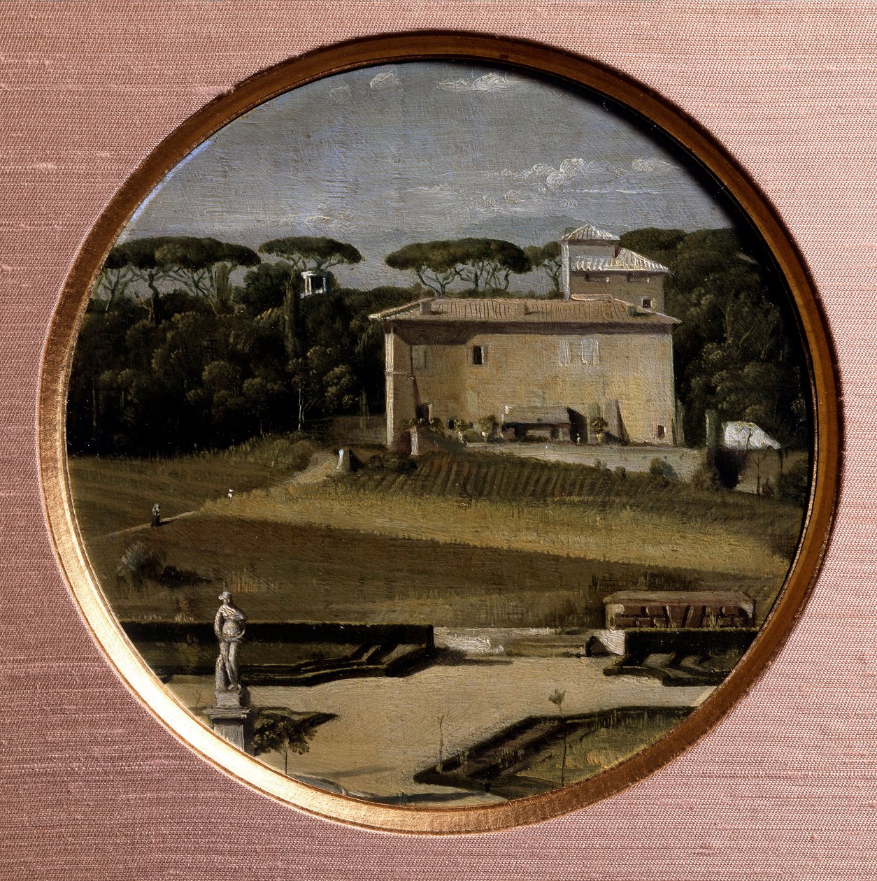 Le Casino Raphael in Rome door Jean Auguste Dominique Ingres
