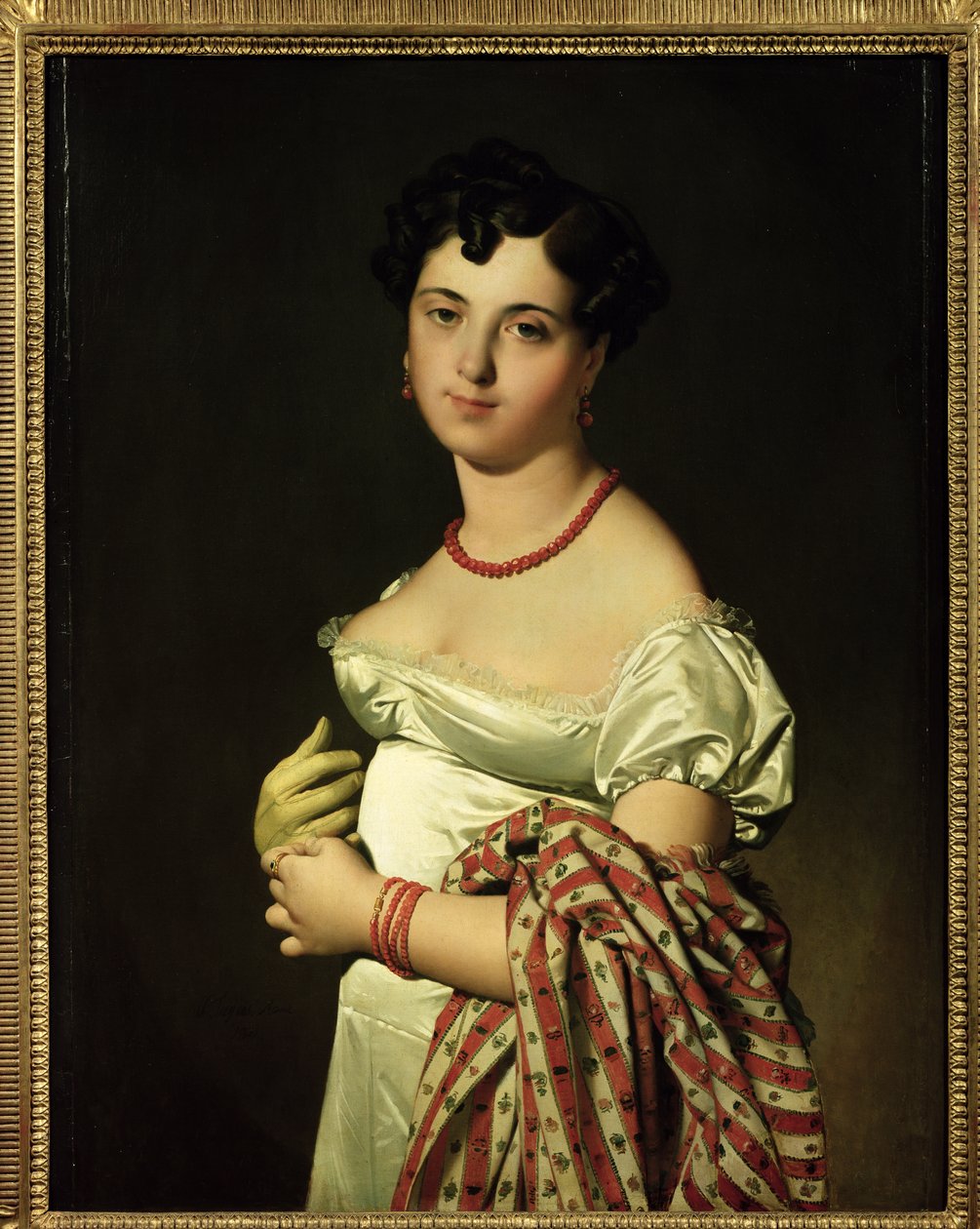 Madame Henri-Philippe-Joseph Panckouke (1787-1865) 1811 door Jean Auguste Dominique Ingres
