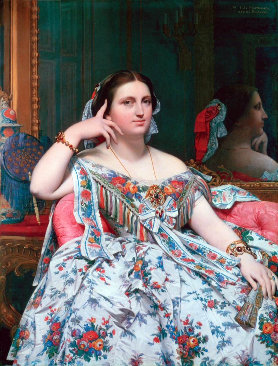 Madame Moitessier, 1856 door Jean Auguste Dominique Ingres