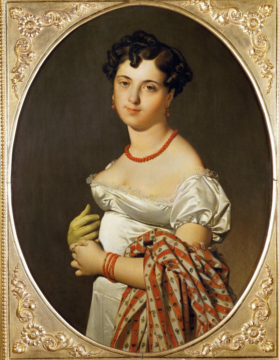 Mevrouw Panckoucke, Cecile Bouchet. Geschilderd in Rome ... door Jean Auguste Dominique Ingres