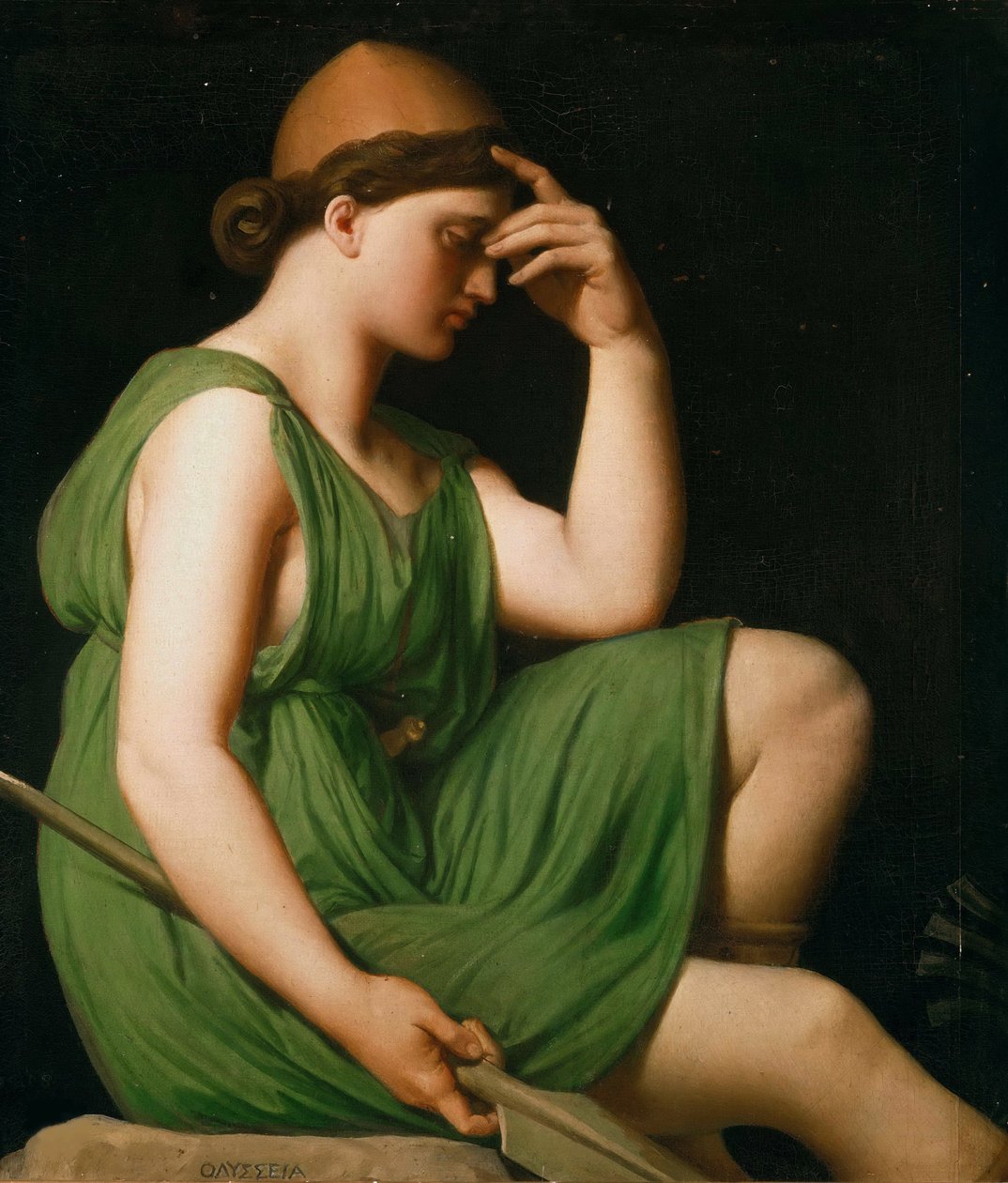 Odysseus. Studie voor de Triomf van Homerus, c. 1850 door Jean Auguste Dominique Ingres