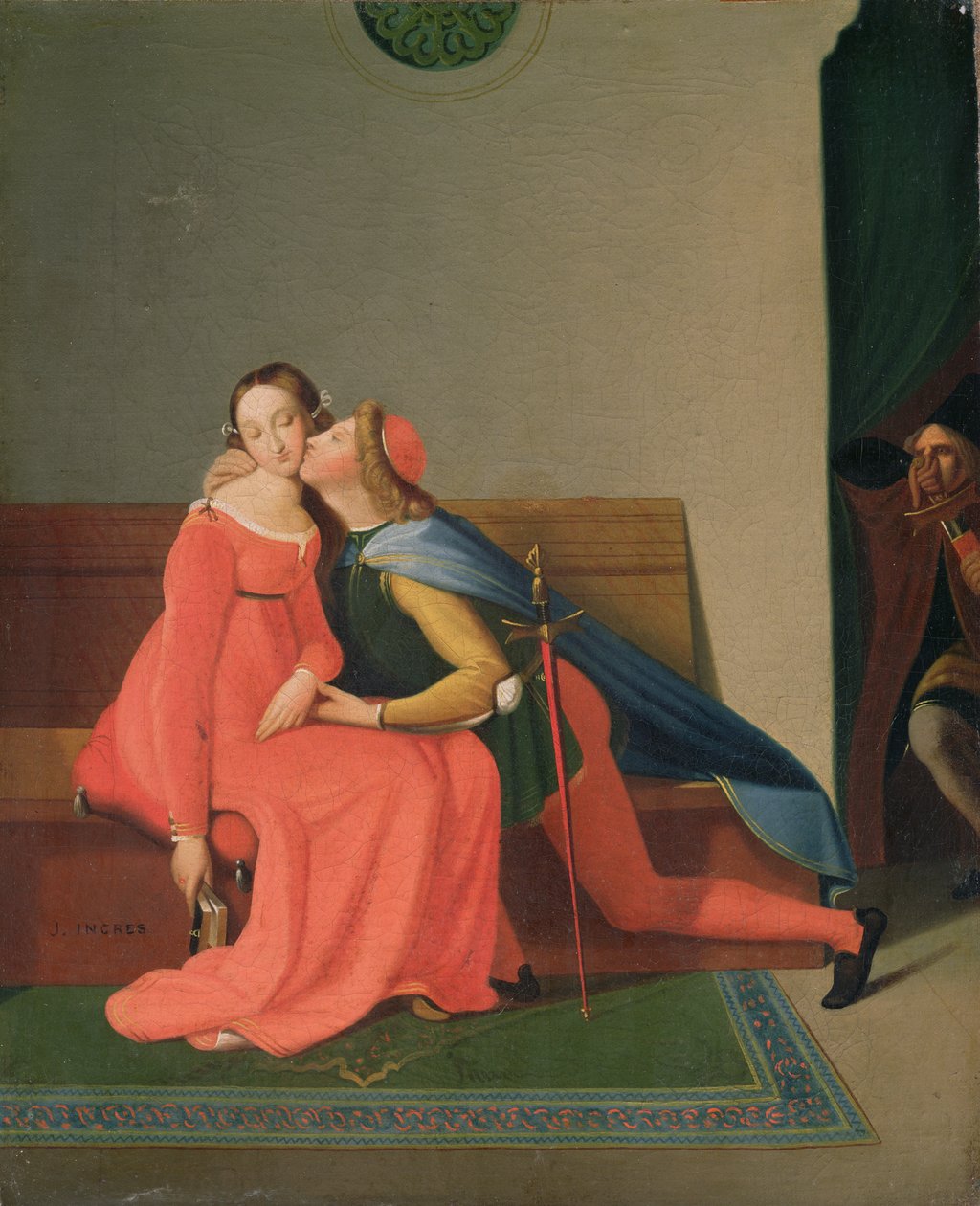 Paolo en Francesca door Jean Auguste Dominique Ingres
