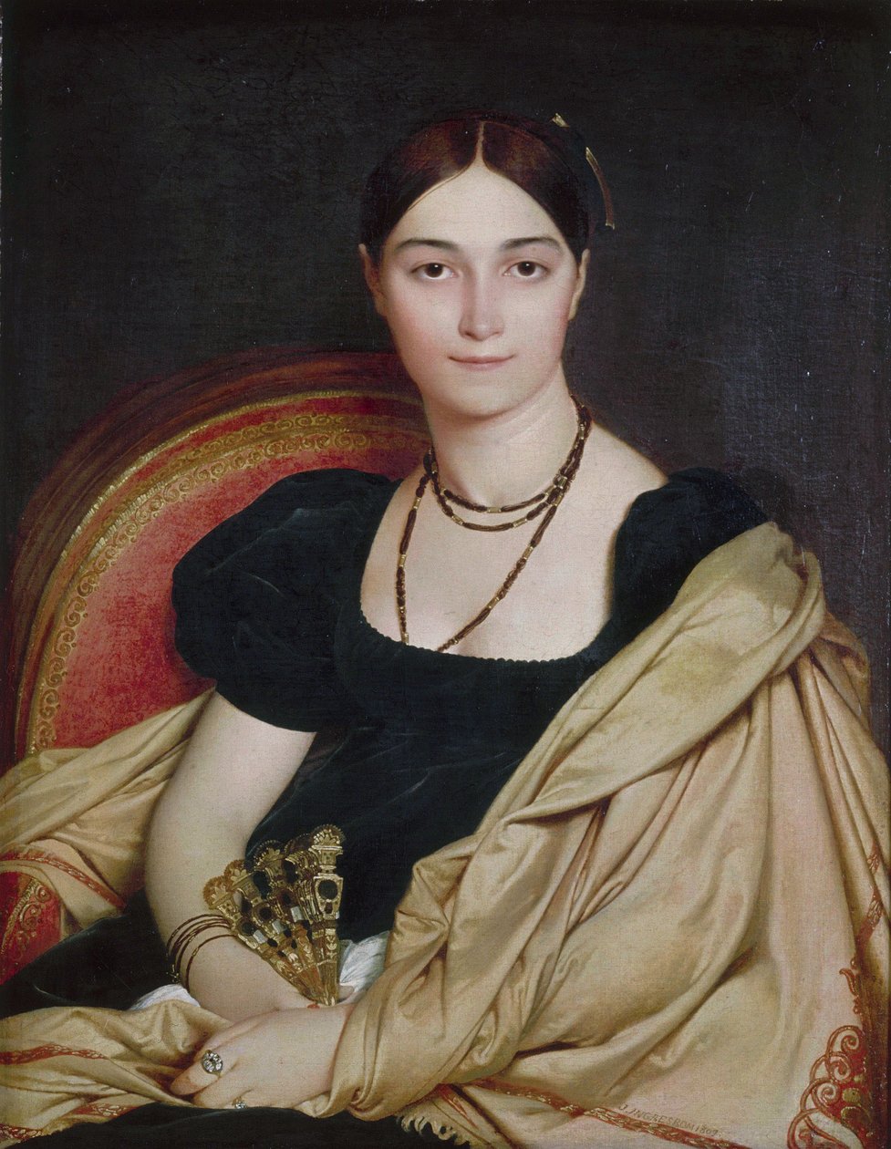 Portret van Madame Duvaucey door Jean Auguste Dominique Ingres