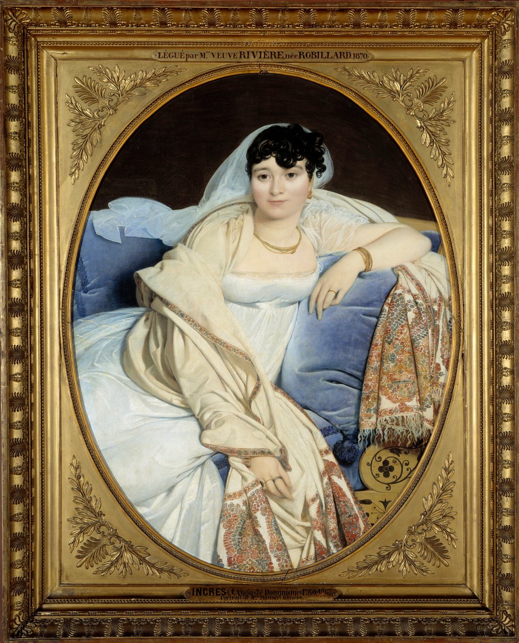Portret van Madame Riviere (1773-1848) vrouw van Philibert Riviere door Jean Auguste Dominique Ingres
