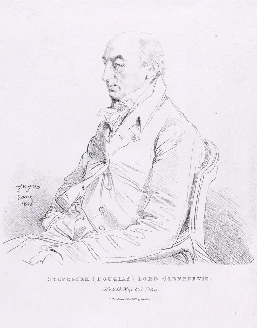 Portret van Sylvester (Douglas), Lord Glenbervie door Jean Auguste Dominique Ingres