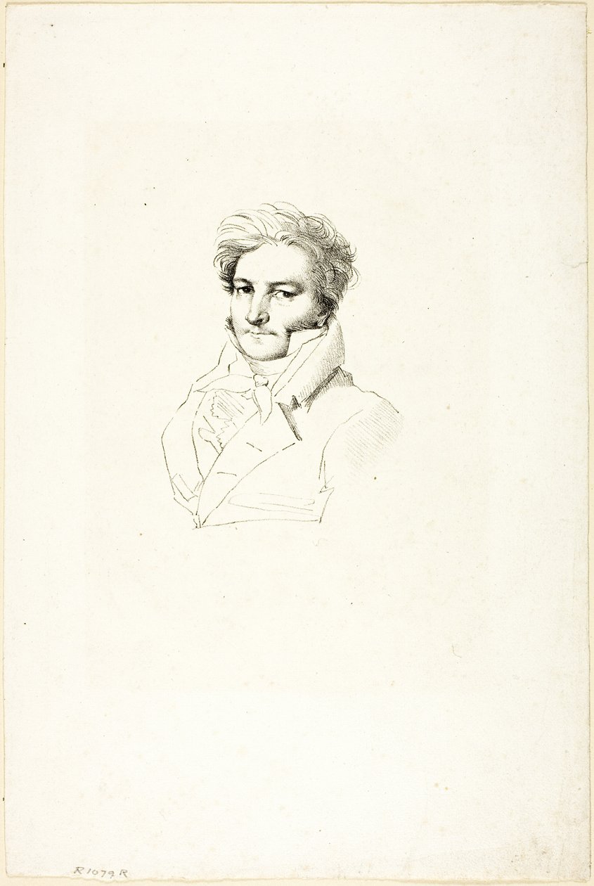 Portret van een man door Jean Auguste Dominique Ingres