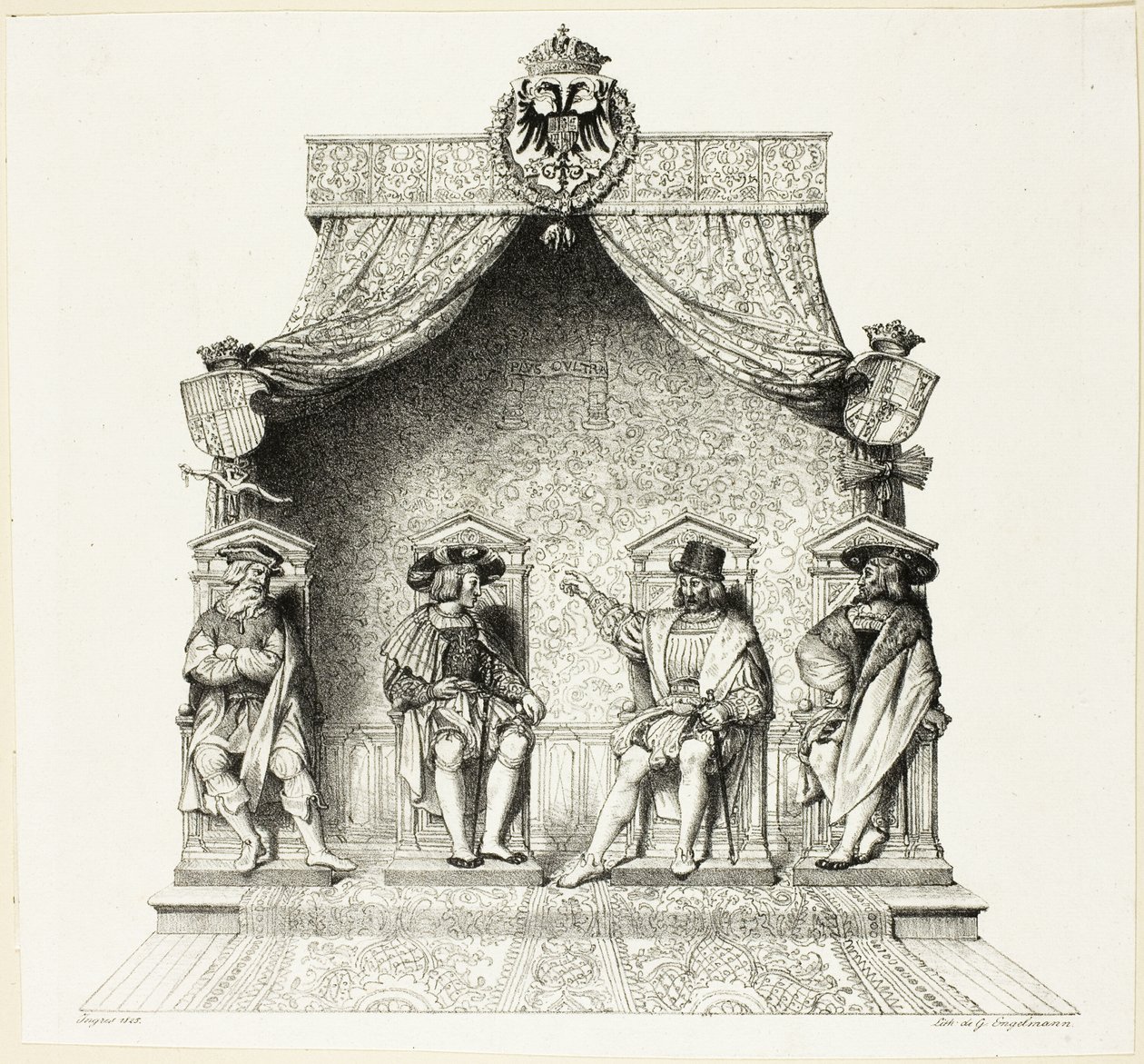 De vier magistraten van Besançon door Jean Auguste Dominique Ingres
